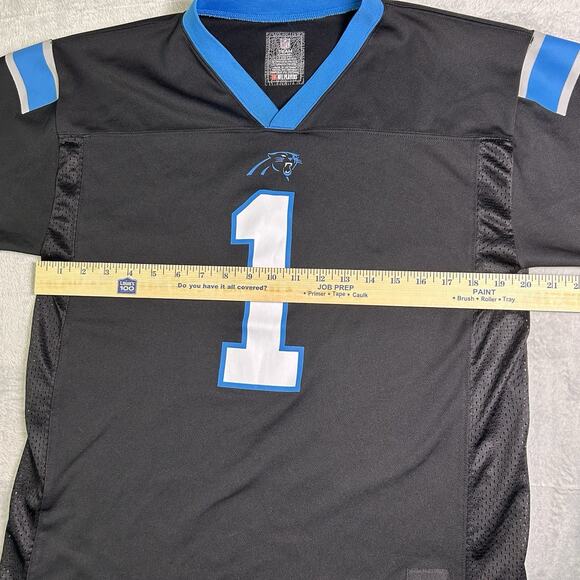 NFL Cam Newton #1 Carolina Panthers Jersey Youth XL 18/20 Football Sports Event - Picture 6 of 9